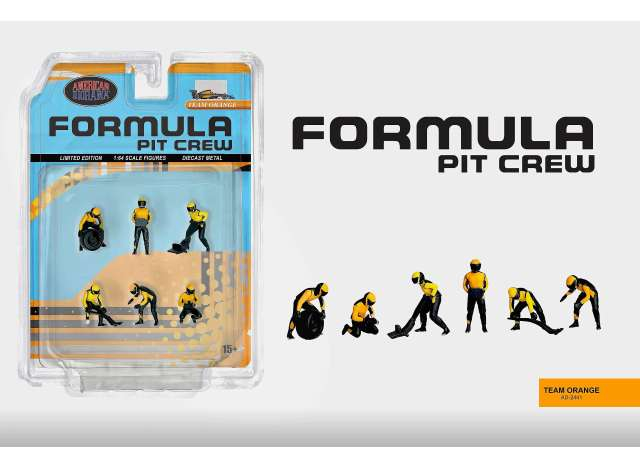 Formula Pit Crew Figures *Team Orange*