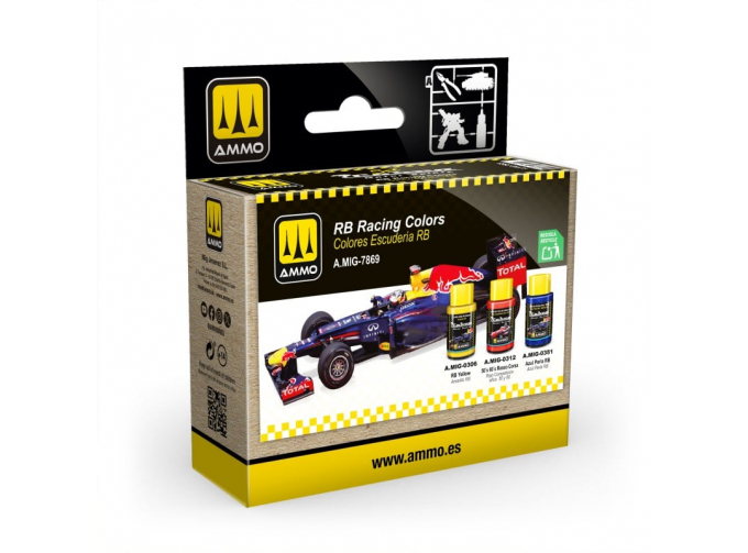 Набор акриловых красок Cobra Motor цвета Red Bull Racing / RB Racing Colors Set