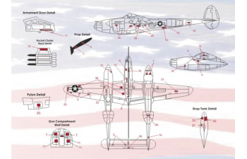 P-38 Lightning Part 1 Wet decal