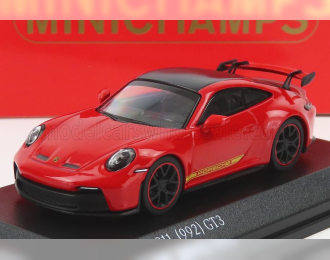 PORSCHE 911 992 Gt3 Coupe 2021, Red Black