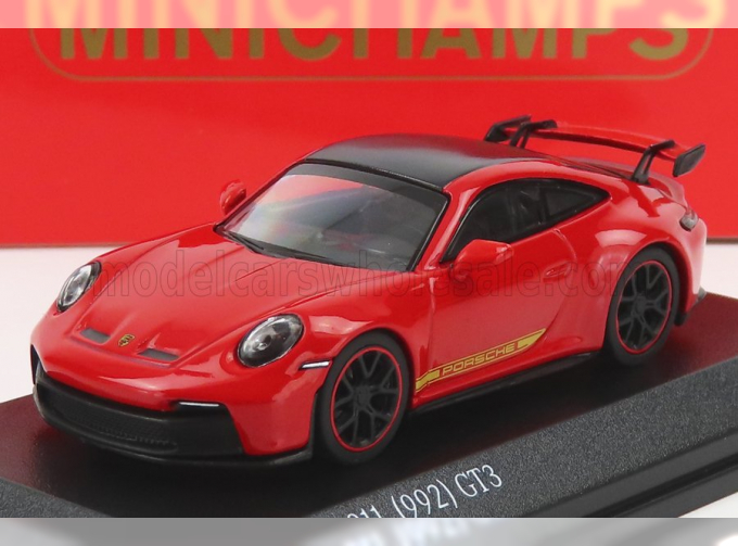 PORSCHE 911 992 Gt3 Coupe 2021, Red Black