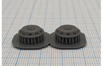 Колпак передний 22,5 с трехлучевой звездой неокрашенный, комплект 2 шт.