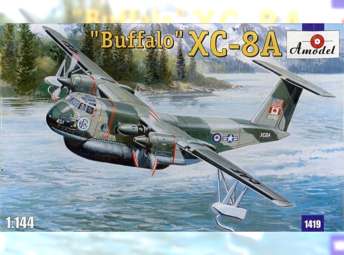 Сборная модель Канадский опытный самолет de Havilland Canada XC8A ACLS Buffalo