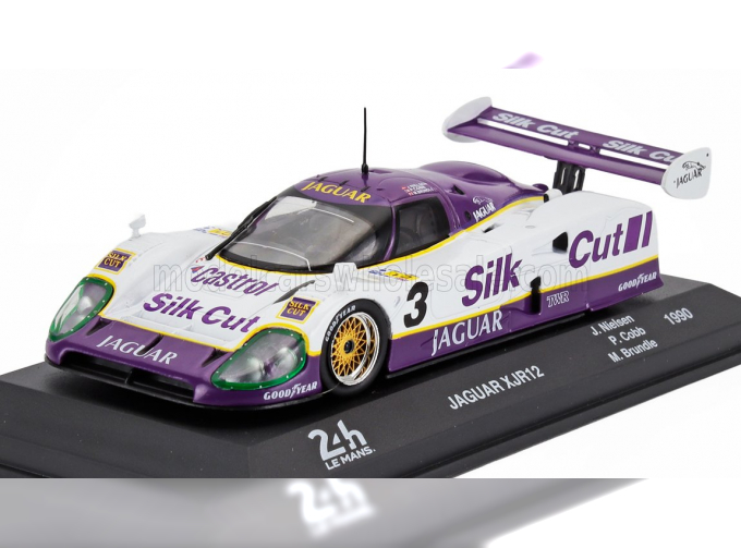 JAGUAR Xjr12 7.0l V12 Team Silk Cut Jaguar T.w.racing №3 Winner 24h Le Mans (1990) John Nielsen - Price Cobb - Martin Brundle, White Purple