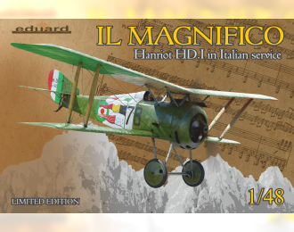 Сборная модель Самолет IL MAGNIFICO Hanriot HD. I в итальянских ВВС