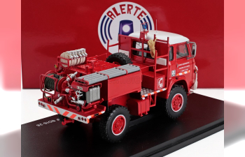 SAVIEM Sm5 Camiva Tanker Truck Sp Sides Ccf Sdis 28 Sapeurs Pompiers (1976), Red White