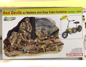Сборная модель Red Devils w/Welbike and Drop Tube Container, Arnhem 1944