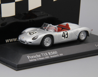 PORSCHE 718 RS60 Sebring 12 Hours Bonnier / G. Hill #43(1960), silver