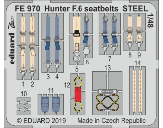 1/48 Hunter F.6 стальные ремни