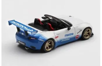 MAZDA MX-5 (ND) Miata Pandem IMSA LHD (2025), white/blue 