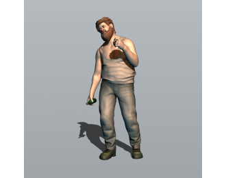 Фигура Дядя Юра (масштаб 1:24), окрашенная