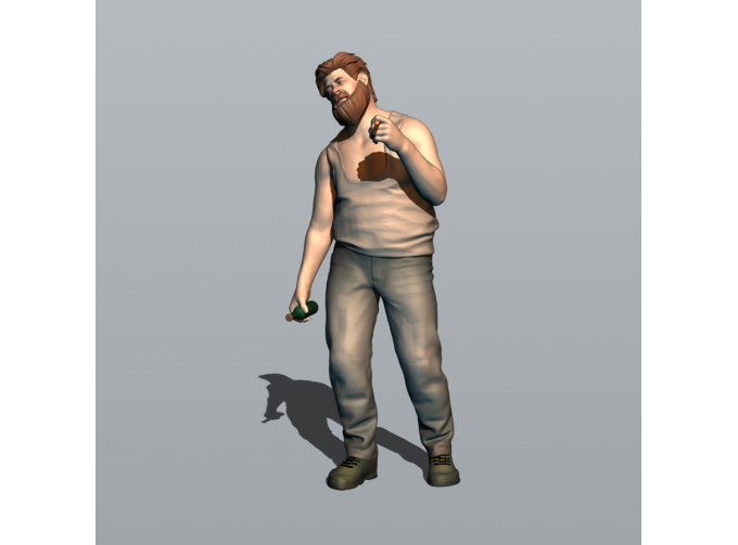 Фигура Дядя Юра (масштаб 1:24), окрашенная