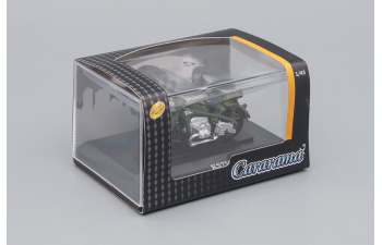 Zundapp KS750 motorcycle with sidecar, matte dark green