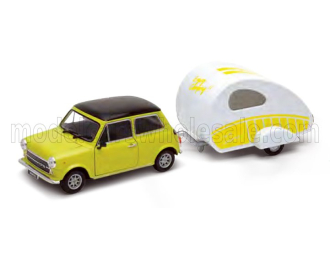 MINI Cooper 1300 With Trailer Roulotte (1970), yellow