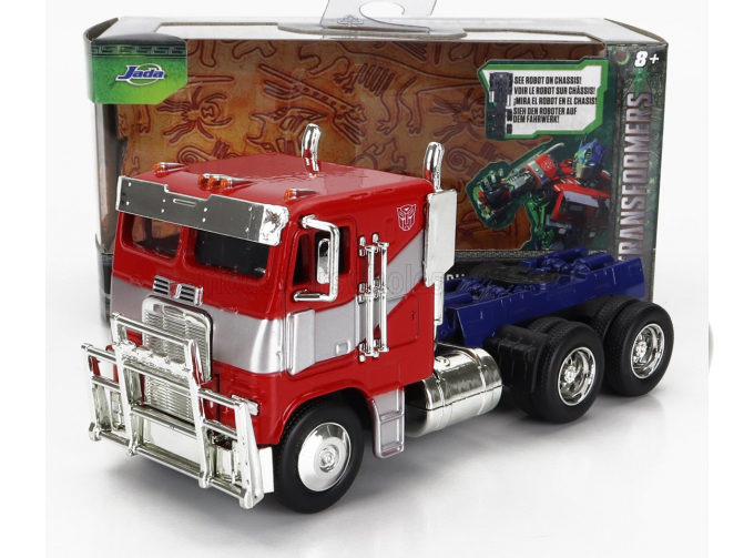 PETERBILT 352 Tractor Truck 3-assi (1979) - Optimus Prime Transformers Movie, Red Blue