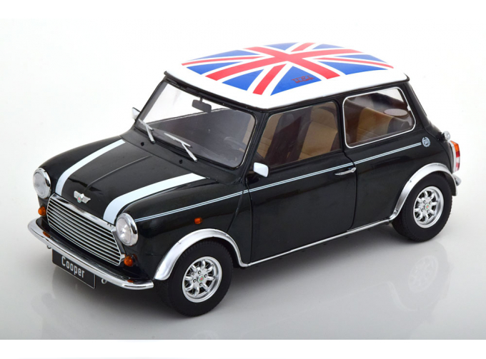 MINI Cooper LHD, dark green-metallic white Union Jack