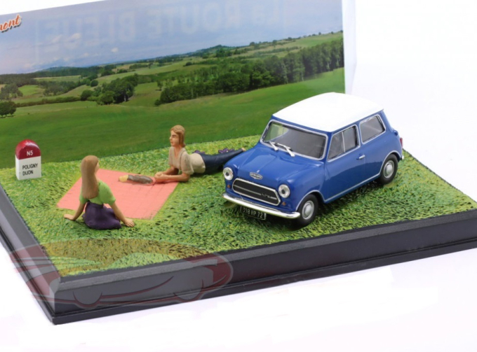 AUSTIN Mini Cooper, blue / white