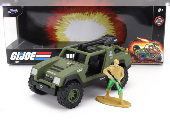 FIGURES Vamp Military Jeep With Duke G.i.joe Figure (2010), Military Green