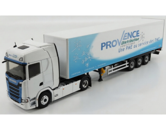 SCANIA S450 Truck Provence Distribution Logistique (2016), White Light Blue