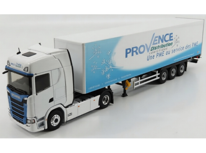 SCANIA S450 Truck Provence Distribution Logistique (2016), White Light Blue