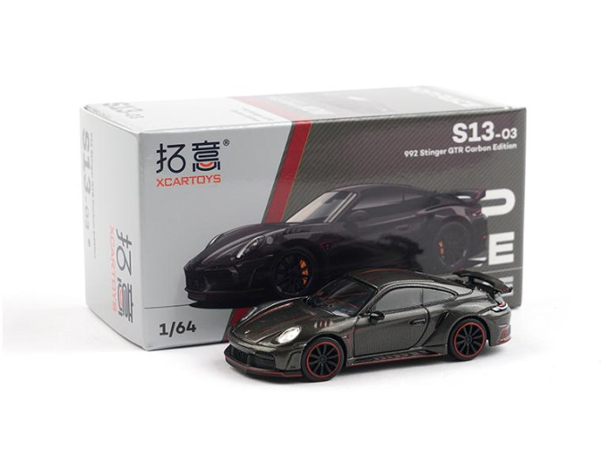 PORSCHE 992 Stinger GTR, carbon black / red
