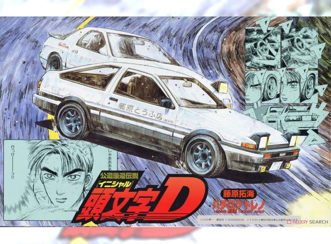 Сборная модель TOYOTA Trueno AE86 Initial D Apex