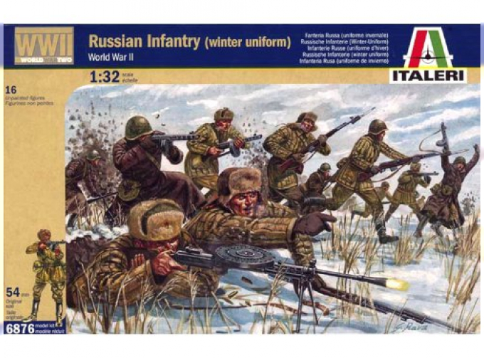 Сборная модель Солдаты WWII RUSSIAN INFANTRY (WINTER UNIFORMS)