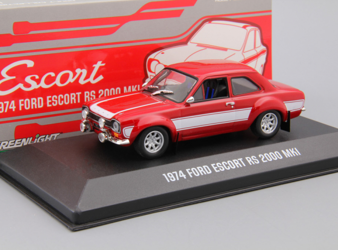 FORD Escort RS 2000 (1974), red with white stripes