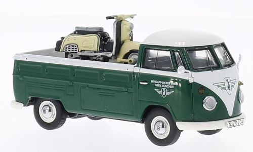 VOLKSWAGEN T1 Flatbed с мотороллером "Zundapp Bella" 1956