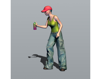 Фигура Граффити 4 (масштаб 1:24), окрашенная