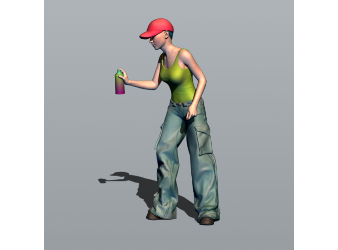 Фигура Граффити 4 (масштаб 1:24), окрашенная