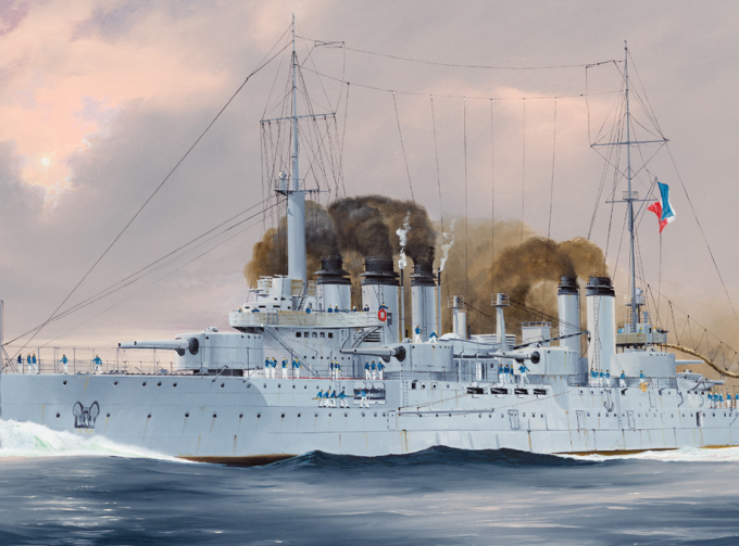 Сборная модель Корабль French Navy Pre-Dreadnought Battleship Danton