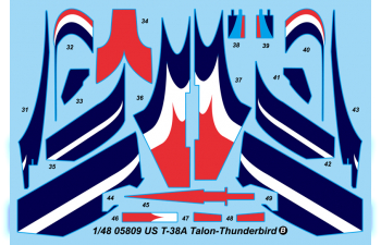 Сборная модель Американский учебно-тренировочный самолет Northrop T-38A Talon