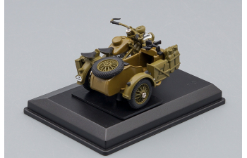 BMW R75 motorcycle with sidecar, matte green khaki