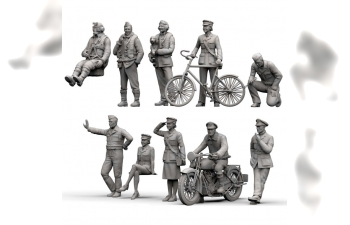 Британские пилоты и аэродромный персонал WWII (10 фигур)
