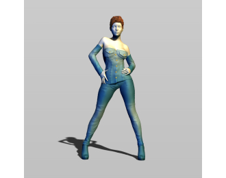 Фигура Джинсовая, окрашенная