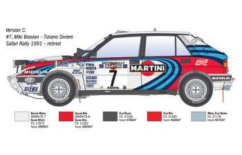Сборная модель Lancia Delta Integrale Safari 16v (night version) №6 Winner Rally Safari 1991 Juha Kankkunen - Juha Piironen
