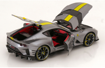 FERRARI 812 Competizione (2021), Grigio Coburn Yellow - Grey Met