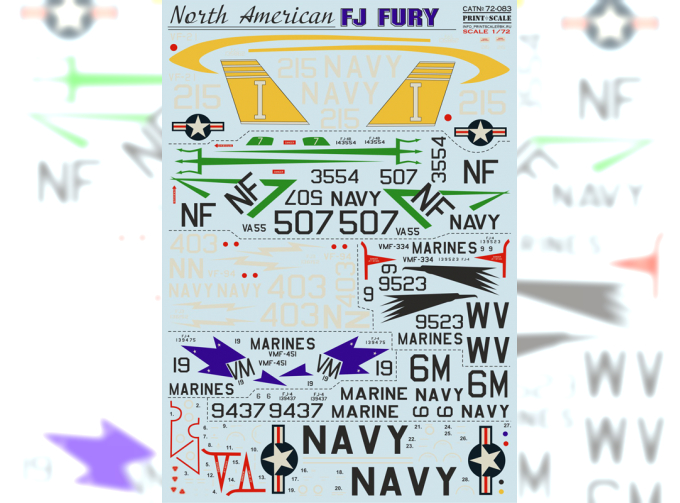 Декаль North American FJ Fury