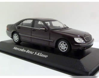 MERCEDES-BENZ S-Class (W220) (1998), темно-красный металлик