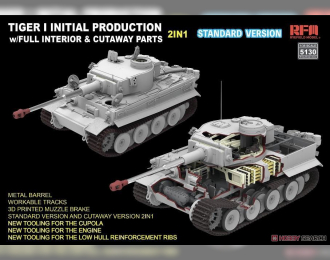 Сборная модель Pz.Kpfw. VI Ausf. E Tiger I ранний (Стандартная версия с полным интерьером)