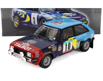 TALBOT Sunbeam Lotus (night Version) №10 Rally Portugal  Antonio Zanini - Victor Sabater (1983), 2 Tone Blue Red