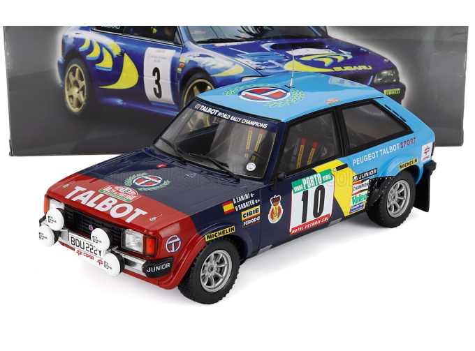TALBOT Sunbeam Lotus (night Version) №10 Rally Portugal  Antonio Zanini - Victor Sabater (1983), 2 Tone Blue Red