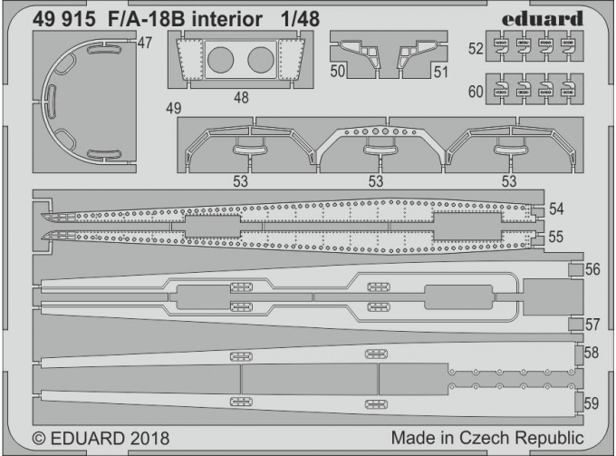 Фототравление для F/ A-18B interior