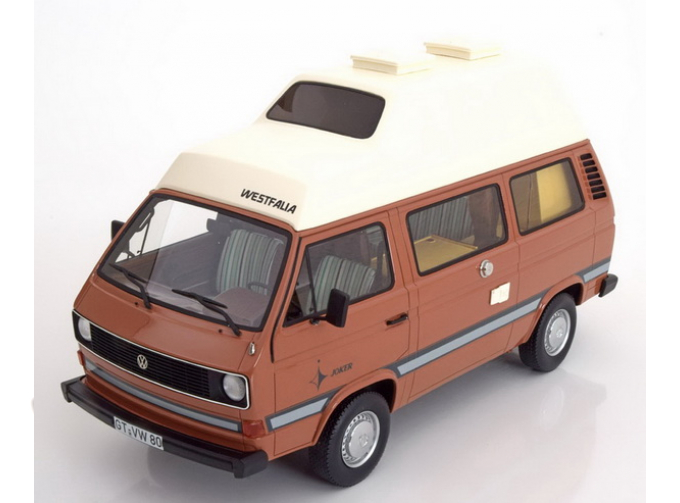 VOLKSWAGEN T3a Westfalia "Joker" (1980), brown / matt white