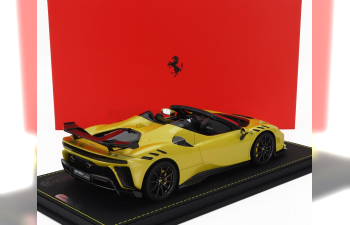 FERRARI Sf90 Xx Stradale Spider (2024) - Con Vetrina - With Showcase, Giallo Montecarlo - Yellow Met Black