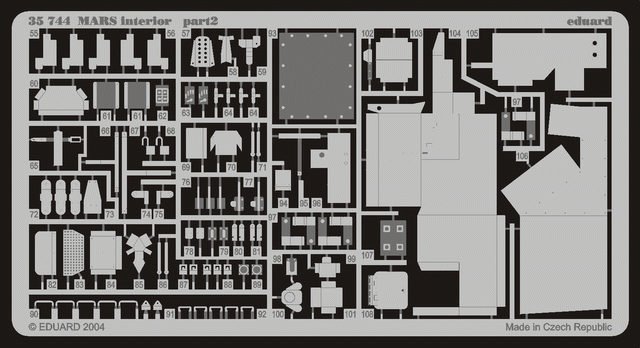 Фототравление Немецкая ракетная установка MARS (интерьер)