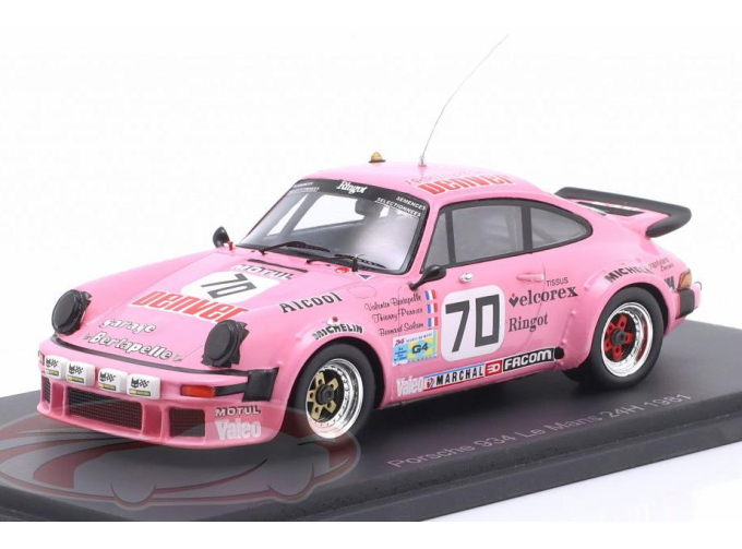 PORSCHE 934 Turbo №70 24h LeMans Valentin Bertapelle, Thierry Perrier, Bernard Salam (1981), pink