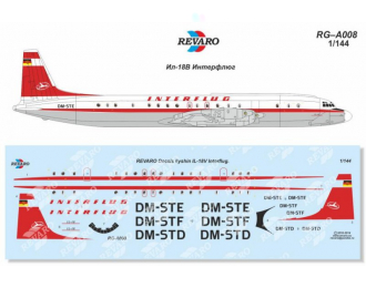Декаль Ил-18В Интерфлюг
