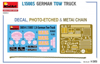 Сборная модель MERCEDES-BENZ L1500s German Tow Truck Carro Attrezzi 1942